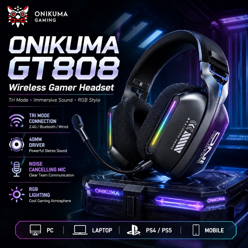 Esports Gaming Headphones - Fone de ouvido sem fio para