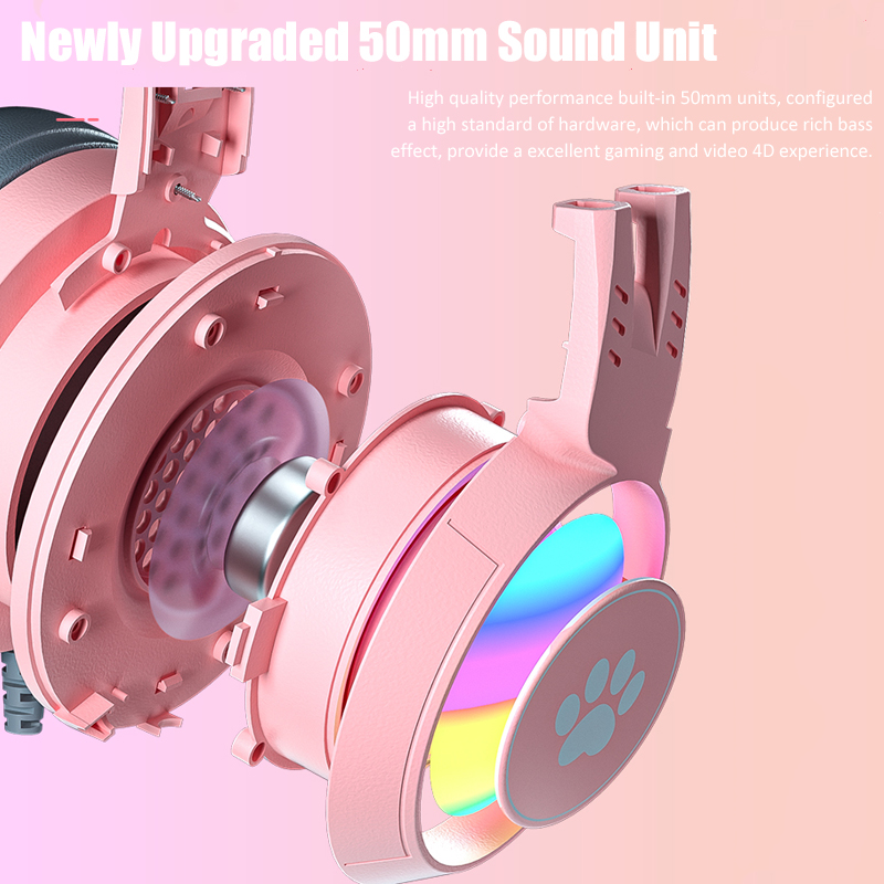 Cute Cat Ear Gaming Headphones - Esports Gaming Headphones avaliação e preço