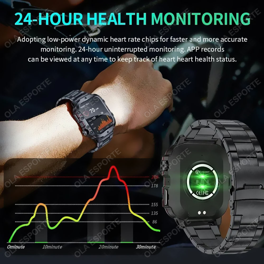 Smartwatch Militar 2026 com GP - Phase Esports & Gaming Festival avaliação e preço