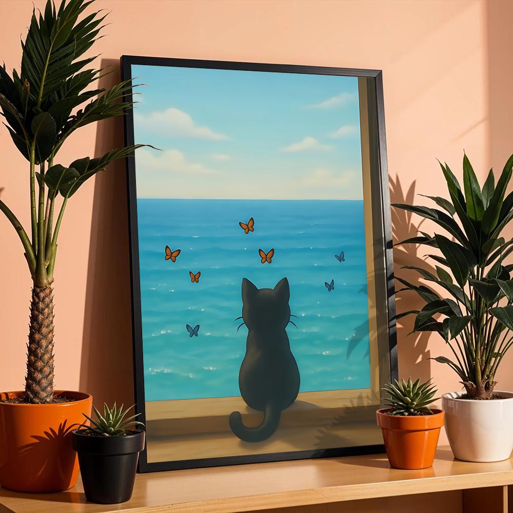 Pôster de Gato na Praia, Arte  - Esports Gaming Wallpaper avaliação e preço