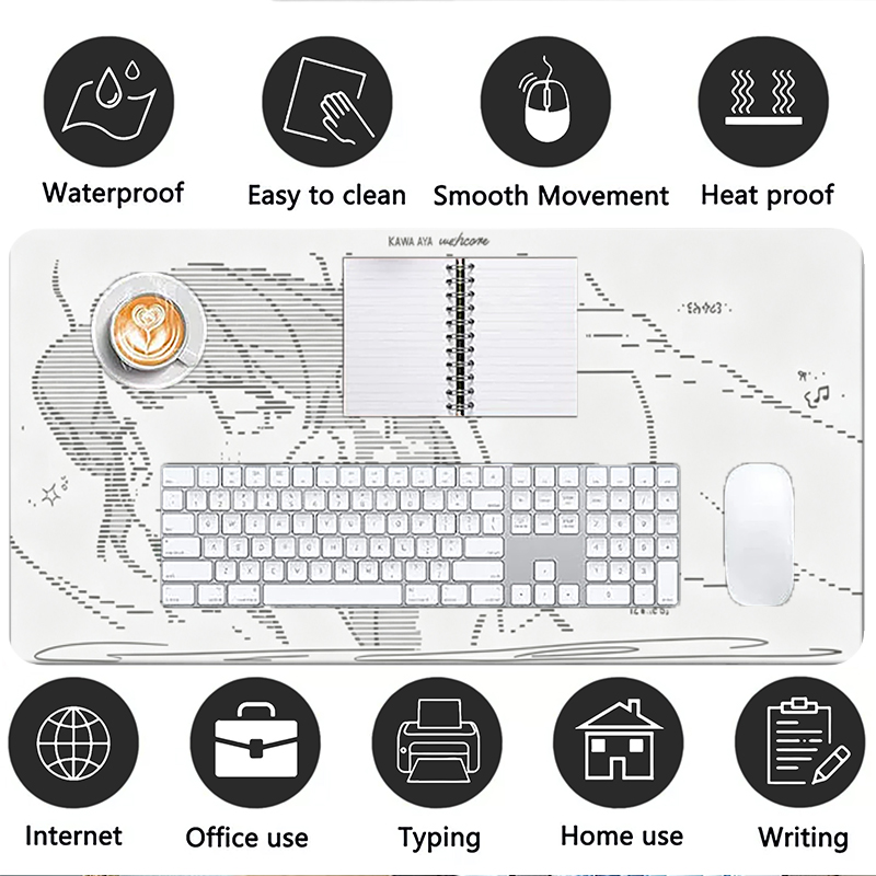 1Pç Mouse Pad de Couro Anime A - Esports Gaming Desk avaliação e preço